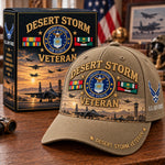 Baseball Cap Desert Storm Veteran Adjustable Curved Brim