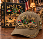 Baseball Cap Desert Storm Veteran Adjustable Curved Brim