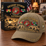 Baseball Cap Desert Storm Veteran Adjustable Curved Brim