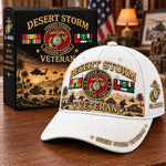 Baseball Cap Desert Storm Veteran Adjustable Curved Brim