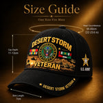 Baseball Cap Desert Storm Veteran Adjustable Curved Brim