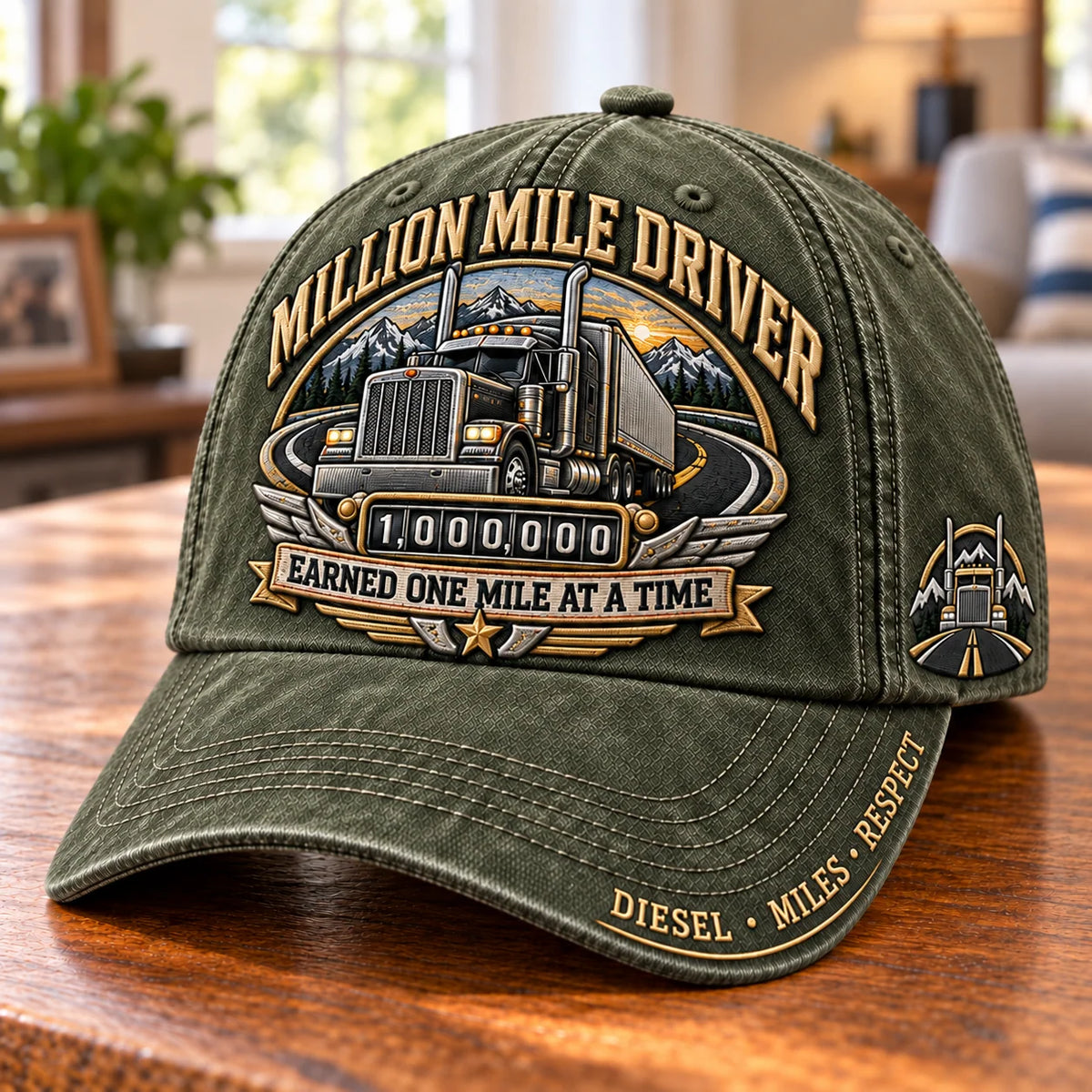 Baseball Cap Washed Cotton Twill Adjustable Fit Truck Graphic