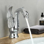 Basin Faucet Single Handle Gold Finish Ceramic Valve