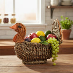 Basket Turkey-Shaped Handwoven Storage
