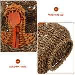 Basket Turkey-Shaped Handwoven Storage