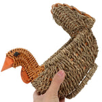 Basket Turkey-Shaped Handwoven Storage