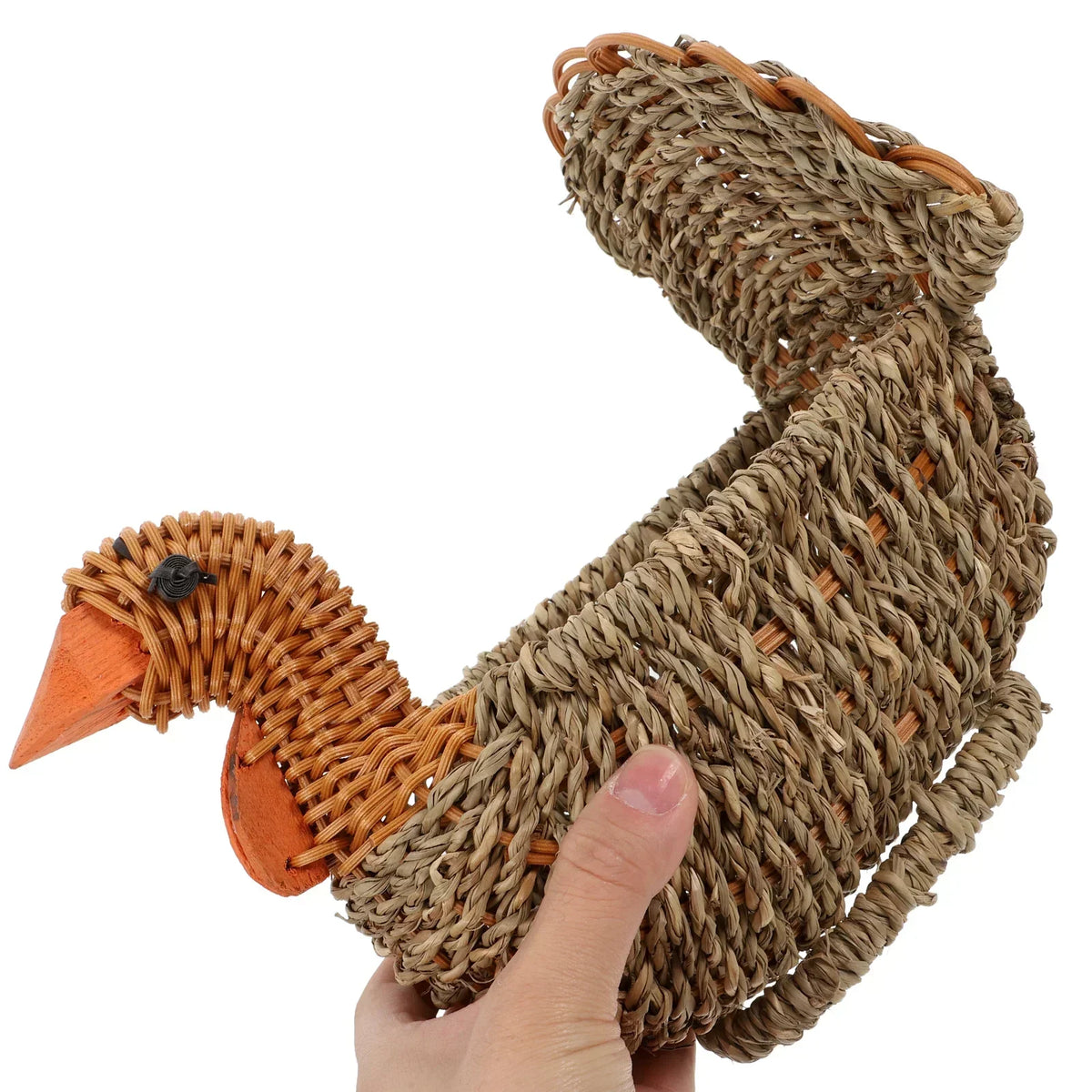 Basket Turkey-Shaped Handwoven Storage