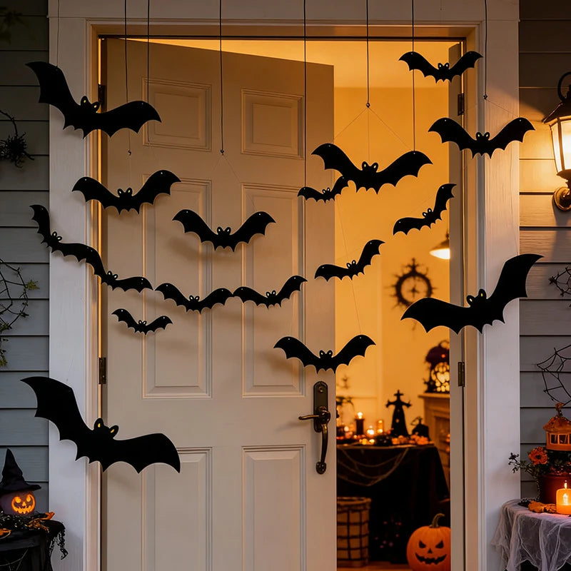 Bat Wall Decoration Easy-Hang Glow-In-The-Dark Option