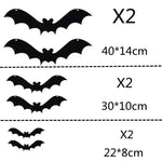 Bat Wall Decoration Easy-Hang Glow-In-The-Dark Option