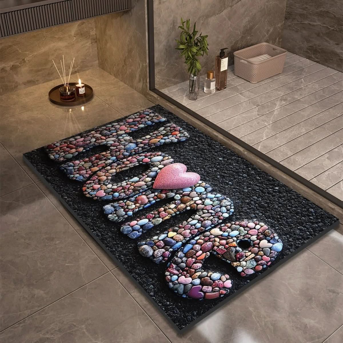 Bath Mat Diatomaceous Earth Quick-Drying Non-Slip Backing