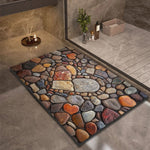 Bath Mat Diatomaceous Earth Quick-Drying Non-Slip Backing