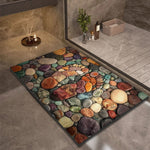 Bath Mat Diatomaceous Earth Quick-Drying Non-Slip Backing