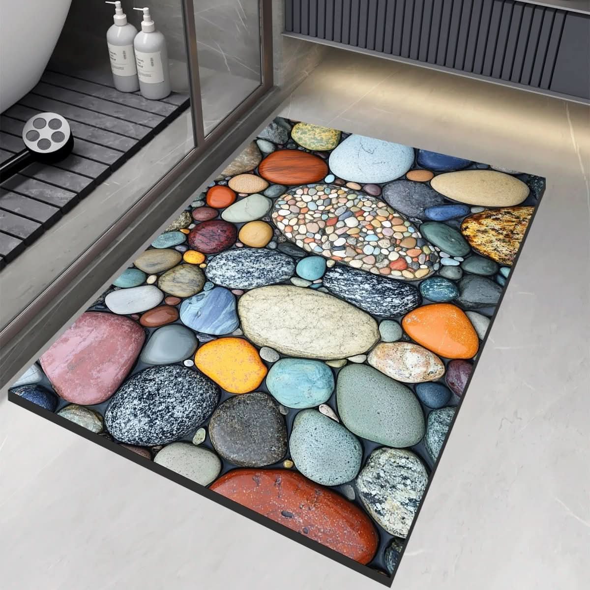 Bath Mat Diatomaceous Earth Quick-Drying Non-Slip Backing