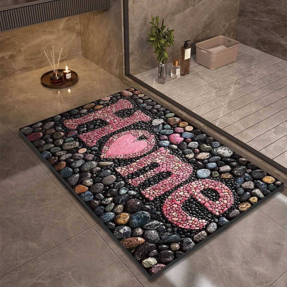 Bath Mat Diatomaceous Earth Quick-Drying Non-Slip Backing