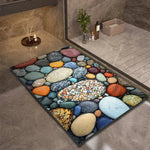 Bath Mat Diatomite Quick-Drying Non-Slip Rubber Base