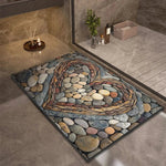 Bath Mat Diatomite Quick-Drying Non-Slip Rubber Base