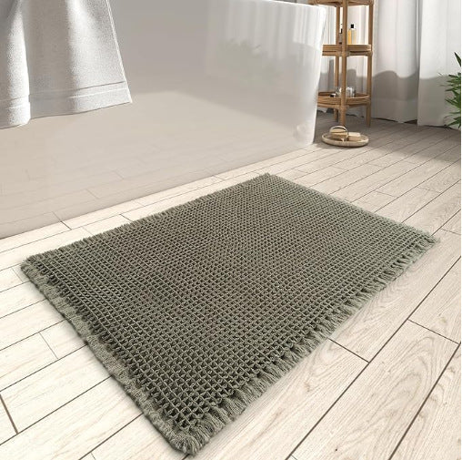 Bath Mat Highly Absorbent Plush Woven Machine Washable
