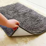 Bath Mat Microfiber Chenille Non-Slip Absorbent & Machine Washable