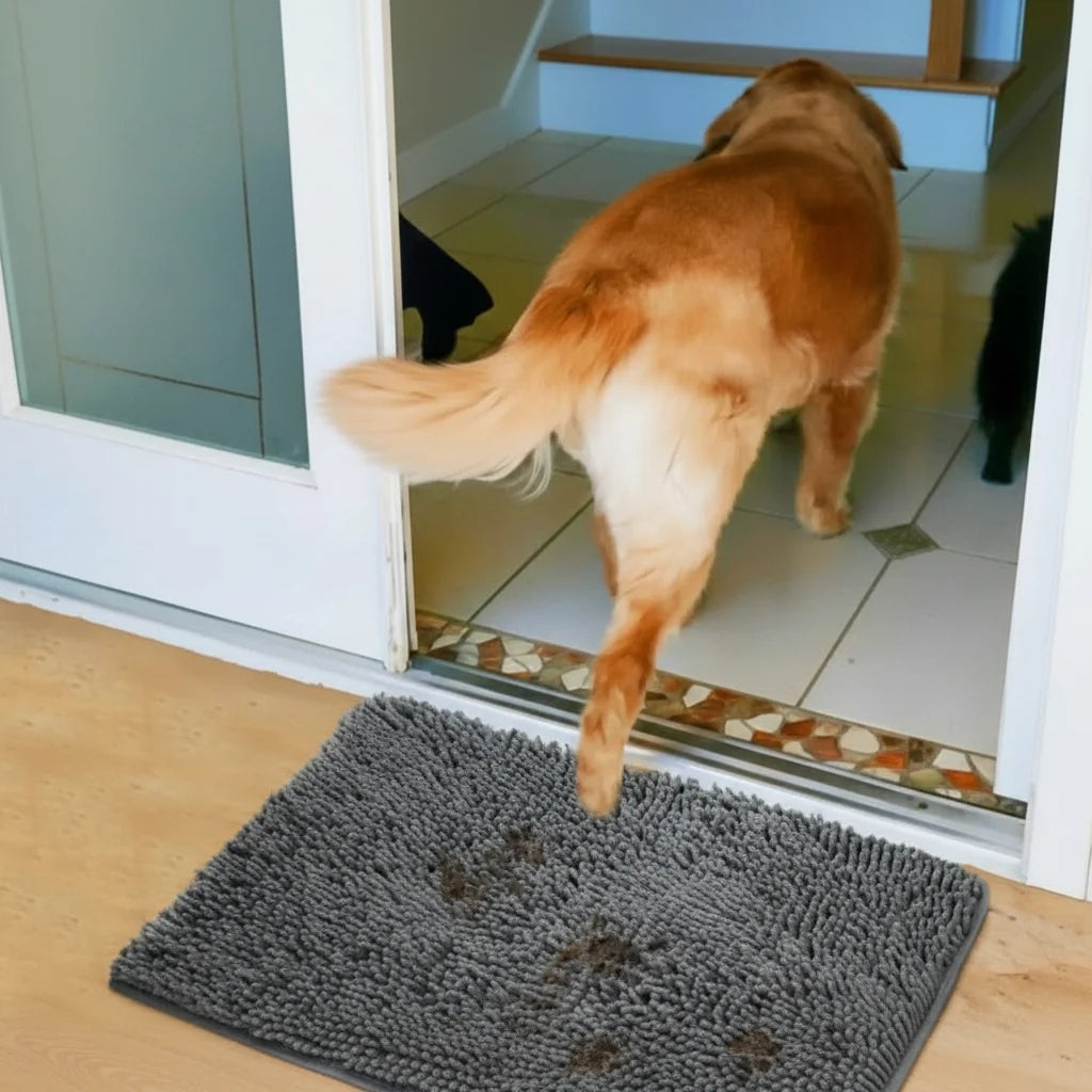 Bath Mat Microfiber Chenille Non-Slip Absorbent & Machine Washable