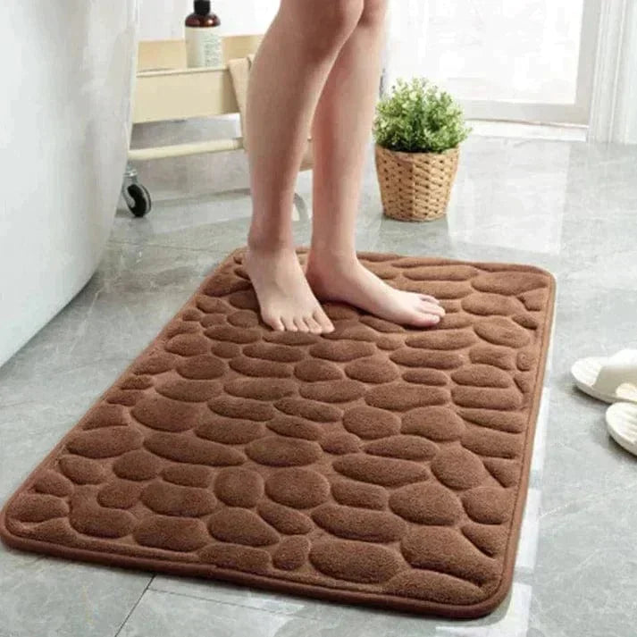 Bath Mat Non-Slip Memory Foam Flannel Top