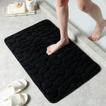 Bath Mat Non-Slip Memory Foam Flannel Top