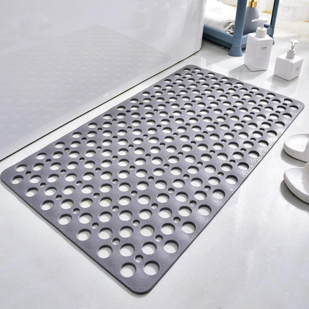 Bath Mat Non-Slip Suction-Cup Antibacterial Quick-Drain
