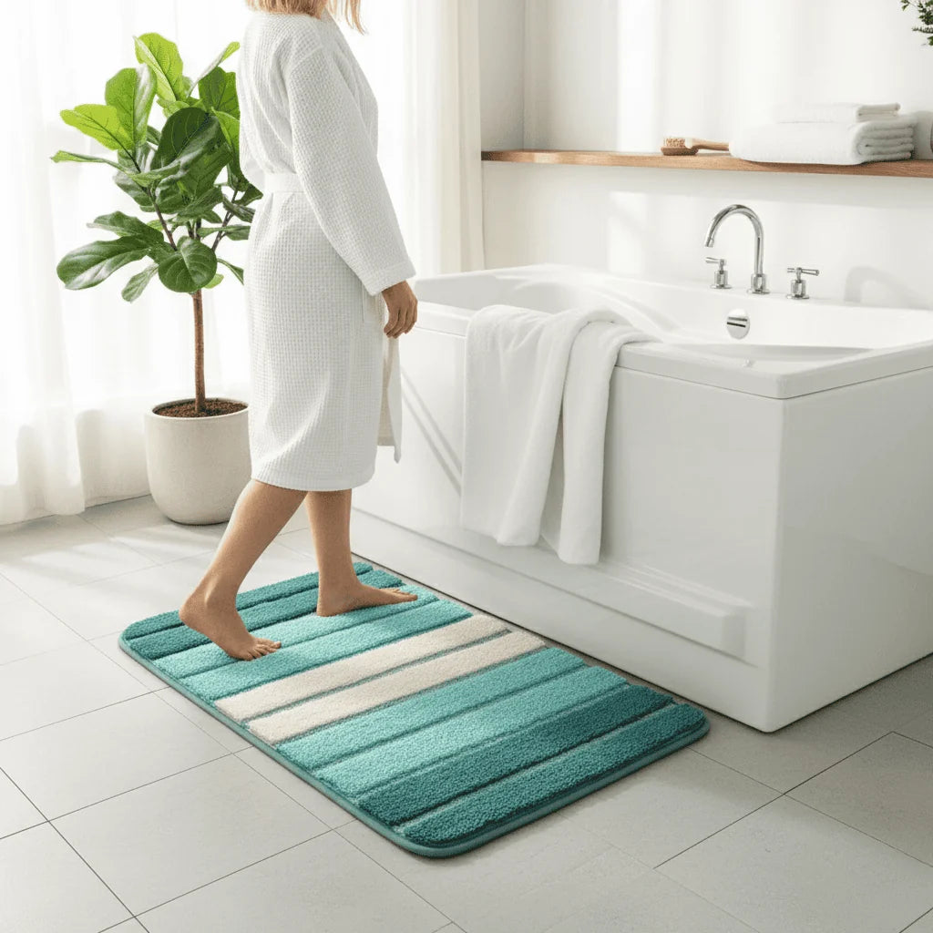 Bath Mat Organic Cotton Quick-Drying Non-Slip