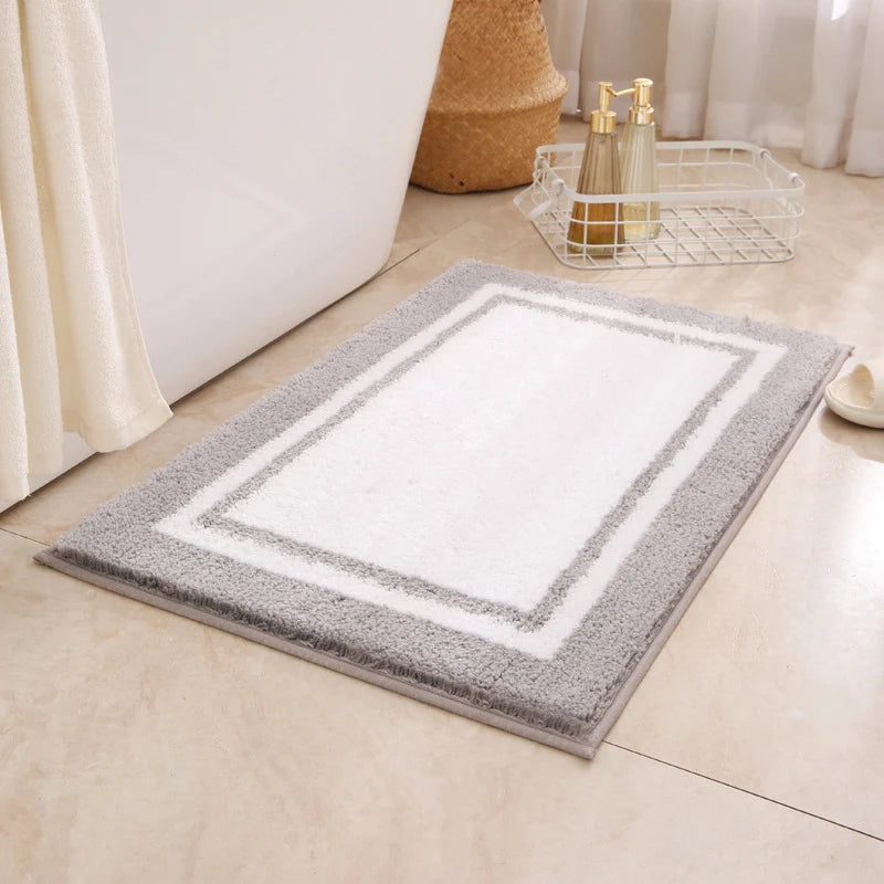 Bath Mat Plush Absorbent Non-Slip Machine-Washable