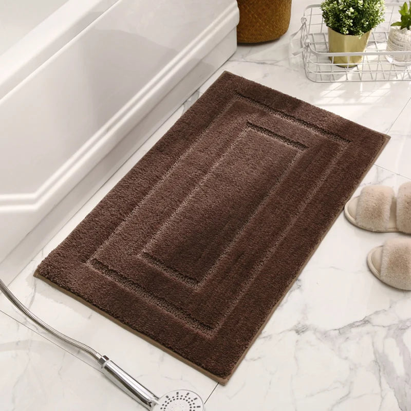 Bath Mat Plush Absorbent Non-Slip Machine-Washable