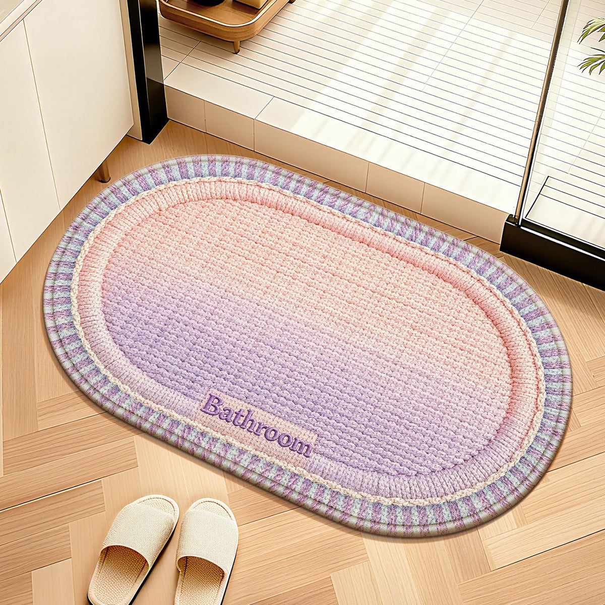 Bath Mat Plush Non-Slip Machine Washable