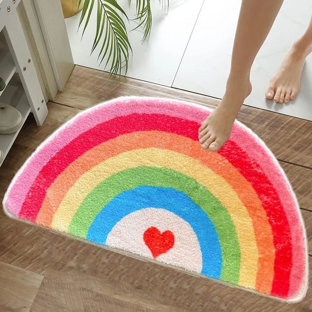 Bath Mat Plush Pumpkin Design Non-Slip Machine-Washable
