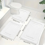Bath Mat Set Memory Foam Non-Slip 3-Piece Set