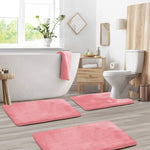 Bath Mat Set Memory Foam Non-Slip Quick-Drying