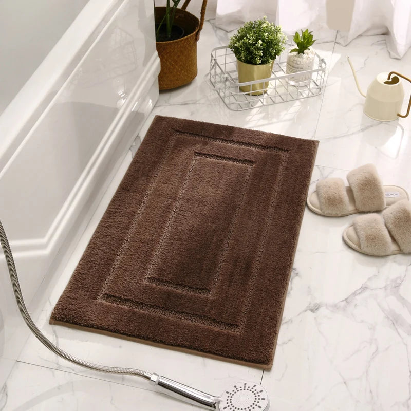 Bath Mat Soft Microfiber Absorbent Non-Slip Machine Washable