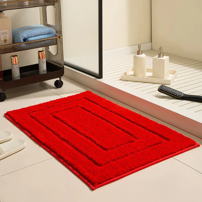 Bath Mat Soft Microfiber Absorbent Non-Slip Machine Washable