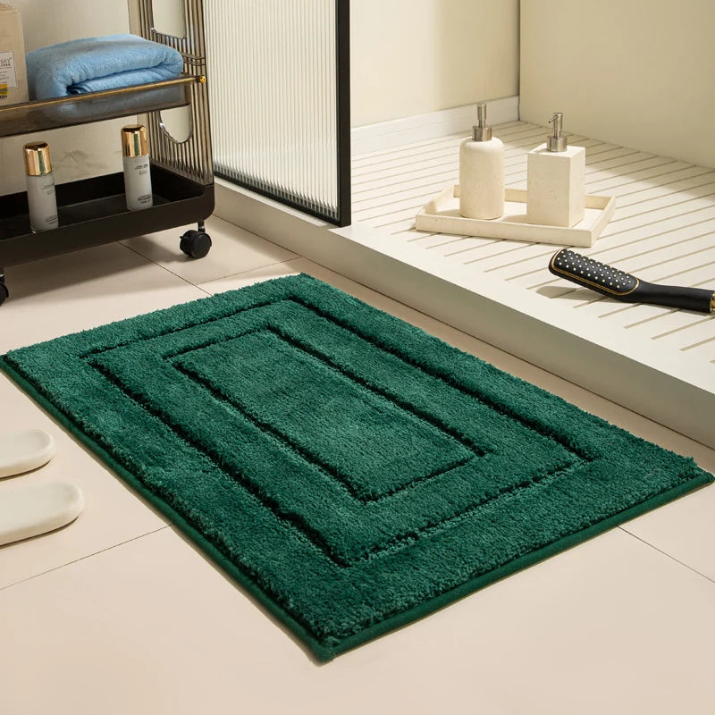 Bath Mat Soft Microfiber Absorbent Non-Slip Machine Washable