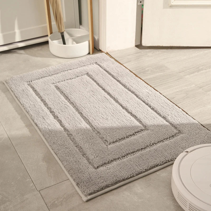 Bath Mat Soft Microfiber Absorbent Non-Slip Machine Washable