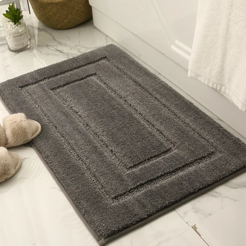 Bath Mat Soft Microfiber Absorbent Non-Slip Machine Washable
