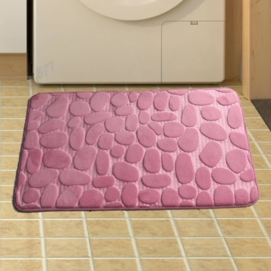 Bath Mat Soft Microfiber Fast-Absorbing Non-Slip & Machine-Washable