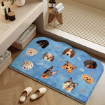 Bath Mat Soft Plush Non-Slip Machine Washable