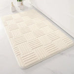Bath Mat Thick Absorbent Non-Slip Striped Design