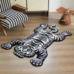 Bath Mat Tiger-Shaped Plush Non-Slip Backing