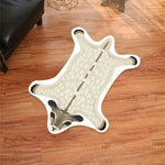 Bath Mat Tiger-Shaped Plush Non-Slip Backing