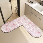 Bath Mat U-Shaped Memory Foam Non-Slip Backing