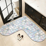 Bath Mat U-Shaped Memory Foam Non-Slip Backing