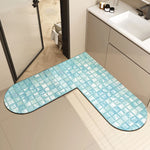 Bath Mat U-Shaped Memory Foam Non-Slip Backing