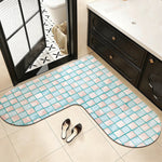 Bath Mat U-Shaped Memory Foam Non-Slip Backing
