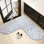 Bath Mat U-Shaped Memory Foam Non-Slip Backing