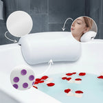 Bath Pillow Contoured Neck Support With Suction Cups