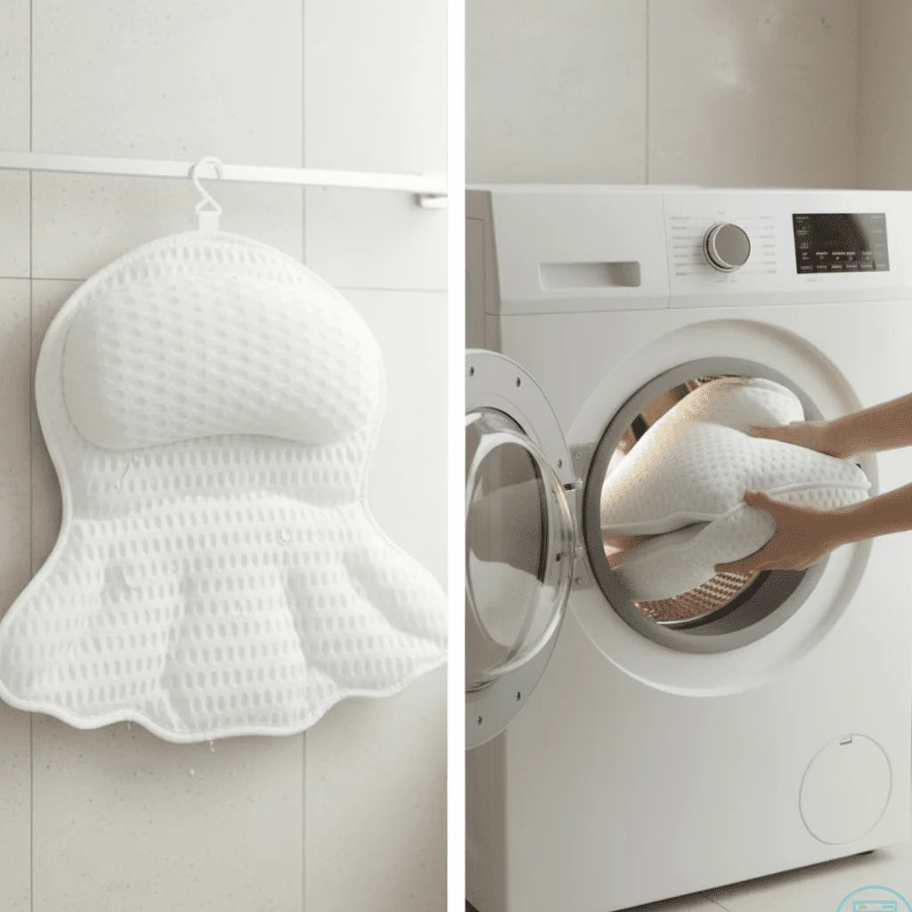 Bath Pillow Ergonomic 4D Air Mesh With Suction Cups